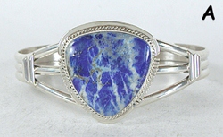 Authentic Native American sterling silver Lapis Lazuli  Bracelet by Navajo Larson Lee