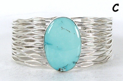 Authentic Native American sterling silver Turquoise  Bracelet by Navajo Murphy Platero