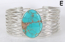 Authentic Native American sterling silver Turquoise  Bracelet by Navajo Murphy Platero