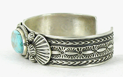 Guy Hoskie Navajo sterling silver Royston Turquoise Bracelet NBT716