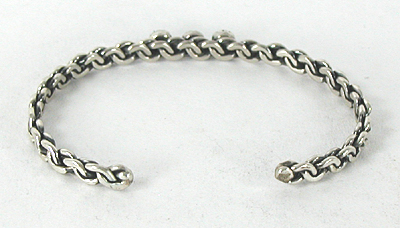 sterling silver and turquoise twist bracelet size 5 7/8
