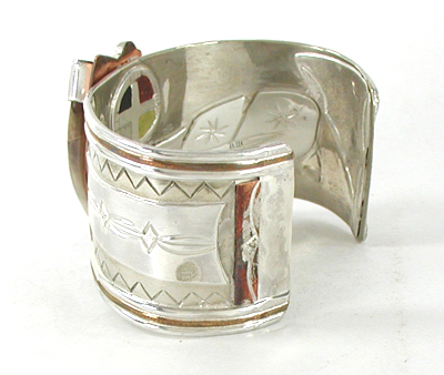 Authentic Native American Four Colors Medicine Wheel Shield Bracelet by Lakota Mitchell Zephier