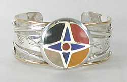 Authentic Native American Morning Star Medicine Wheel Bracelet by Lakota Mitchell Zephier size 8 1/4
