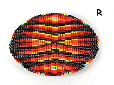 Authentic Native American hand beaded belt buckle by Lakota Alan Monroe