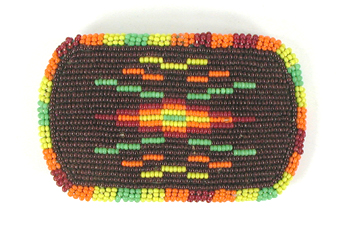 Authentic Native American hand-beaded Lakota Belt Buckle