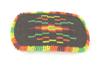 Authentic Native American hand-beaded Lakota Belt Buckle