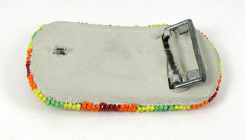 Authentic Native American hand-beaded Lakota Belt Buckle