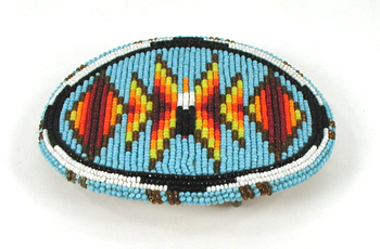 Authentic Native American hand-beaded Lakota Belt Buckle