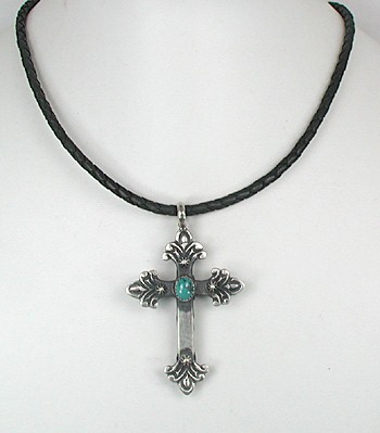 braided leather choker for pendant