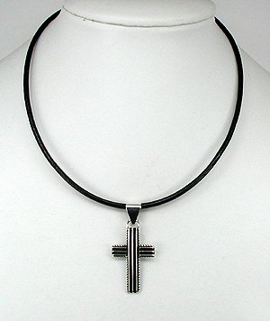 rolled leather choker for pendant