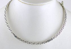 Authentic Native American Sterling Silver necklace collar or neck bar by Navajo silversmith Verna Tahe