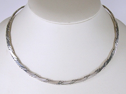 Authentic Native American Sterling Silver necklace collar by the Navajo Tahe family