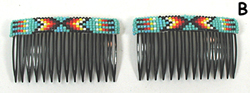 Authentic Native American hand beaded Hair Combs by Navajo artisan Jacklyn Cleveland