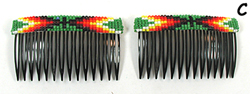 Authentic Native American hand beaded Hair Combs by Navajo artisan Jacklyn Cleveland