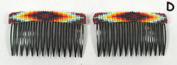 Authentic Native American hand beaded Hair Combs by Navajo artisan Jacklyn Cleveland