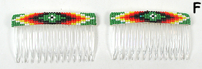Authentic Native American hand beaded Hair Combs by Navajo artisan Jacklyn Cleveland