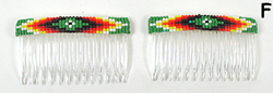 Authentic Native American hand beaded Hair Combs by Navajo artisan Jacklyn Cleveland
