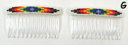 Authentic Native American hand beaded Hair Combs by Navajo artisan Jacklyn Cleveland