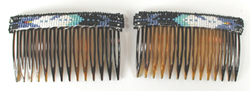 Authentic Native American hand beaded Hair Combs by Oglala Lakota artisans on the Pine Ridge reservation in South Dakota