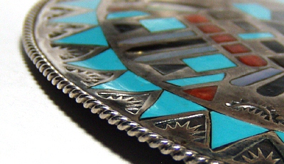 Vintage Native American Navajo Kachina Concho belt by Benjamin Becenti