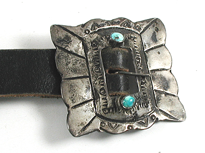 vintage handmade sterling silver and turquoise concho belt 36 inches long 11 conchos