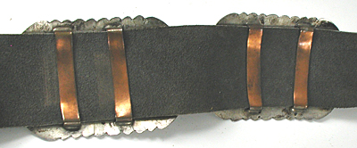 new old stock sterling silver and turquoise concho belt 44 inches long 9 conchos