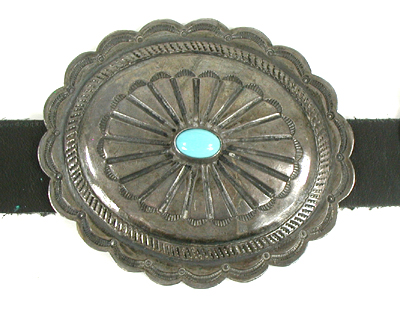 vintage sterling silver and turquoise concho belt 51 inches long six conchos
