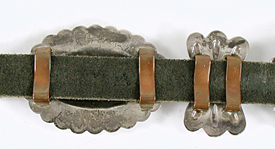 vintage sterling silver and turquoise concho belt 51 inches long six conchos