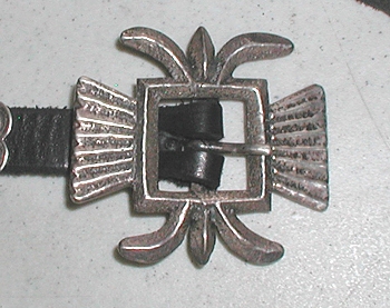 Vintage concho belt with sand cast buckle