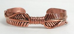 Authentic Navajo Copper Feather Bracelet