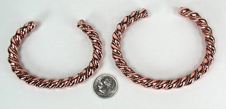 Authentic Native American Contemporary Navajo Copper  Bracelet