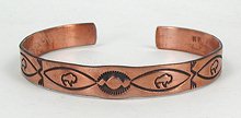 Authentic Navajo Copper Buffalo  Bracelet