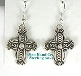 Sterling Silver cross earrings