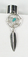 Navajo Sterling Silver feather ear cuff