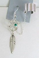 Navajo Sterling Silver feather ear cuff