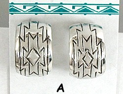 Handmade sterling,silver  silverdust post earrings.
