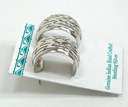 Handmade sterling,silver  silverdust post earrings.