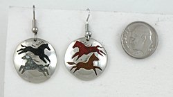 Authentic Native American Four Directions Horse Earrings by Lakota Mitchell Zephier