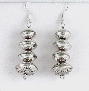  sterling silver 4-Bead earrings