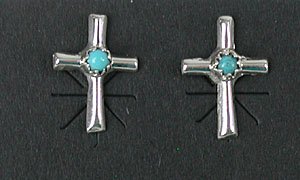  sterling silver Cross earrings