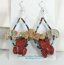 Navajo animal fetish earrings