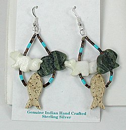 Navajo animal fetish earrings