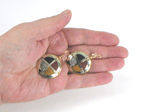 authentic Native American medicine wheel four colors wire earrings by Lakota artisan Mitchell Zephier