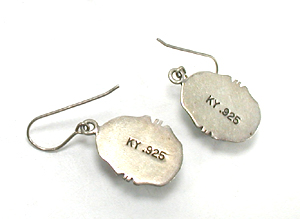 Navajo Sterling Silver Turquoise wire earrings