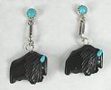Navajo Fox fetish earrings