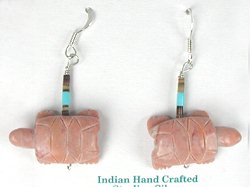 Navajo Turtle Fetish Earrings