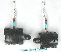 Navajo Turtle Fetish Earrings