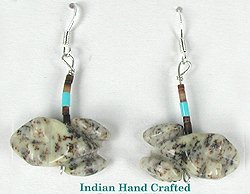 Navajo Frog Fetish Earrings