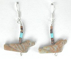 Navajo bird Fetish Earrings