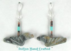 Navajo Bird Fetish Earrings